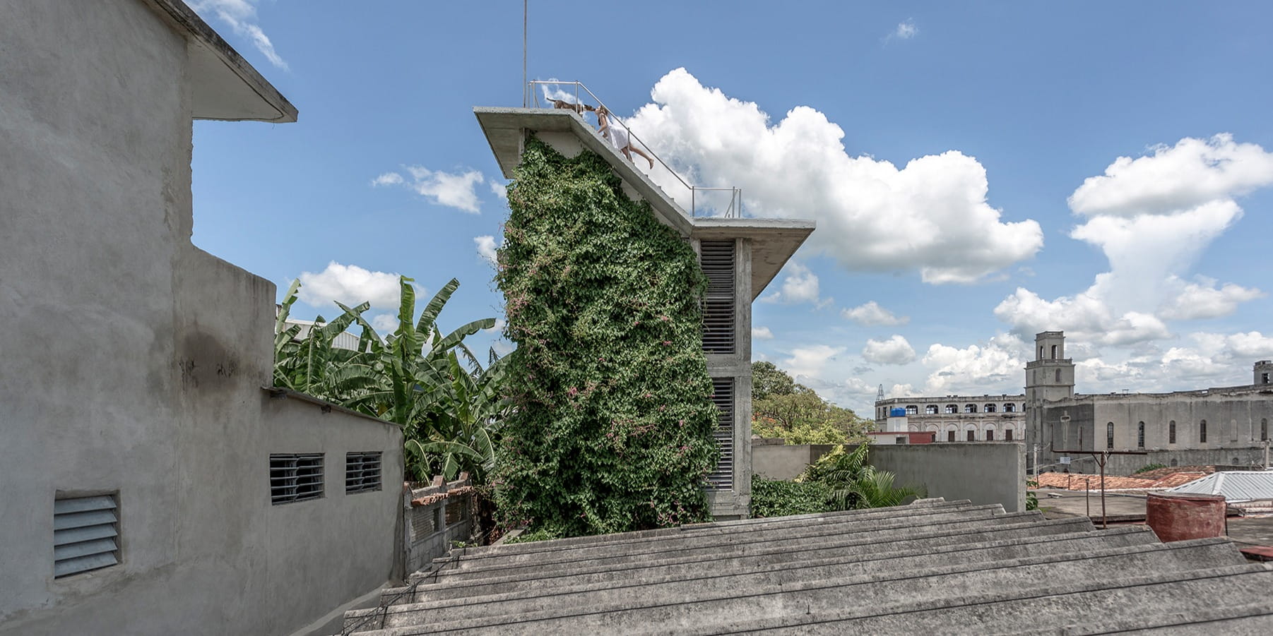 Albor Arquitectos’s Casa Torre features a flourishing vertical garden in Cuba