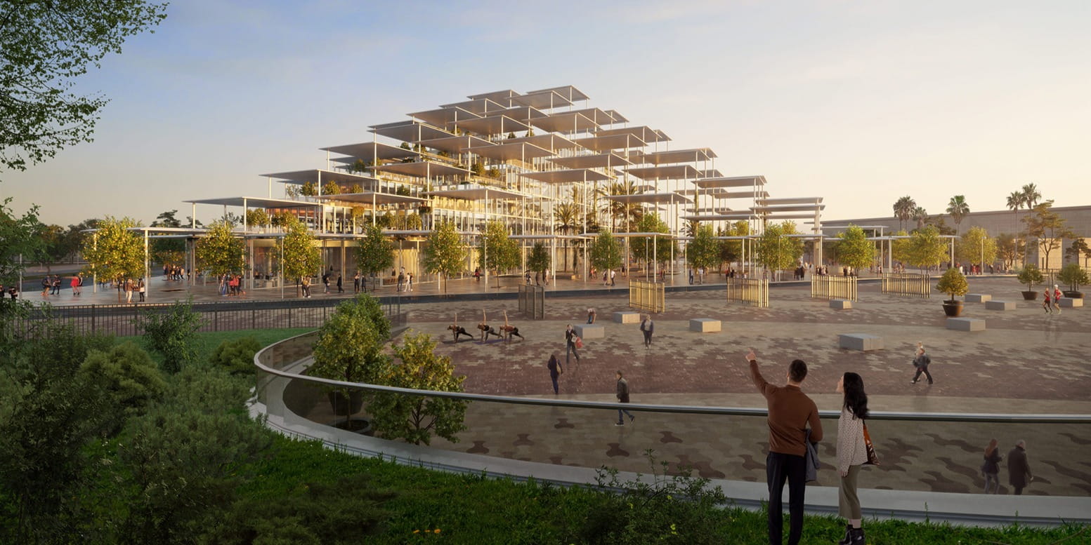 BIG is designing the new European Commission Research Centre in Seville with a cloud of solar canopy