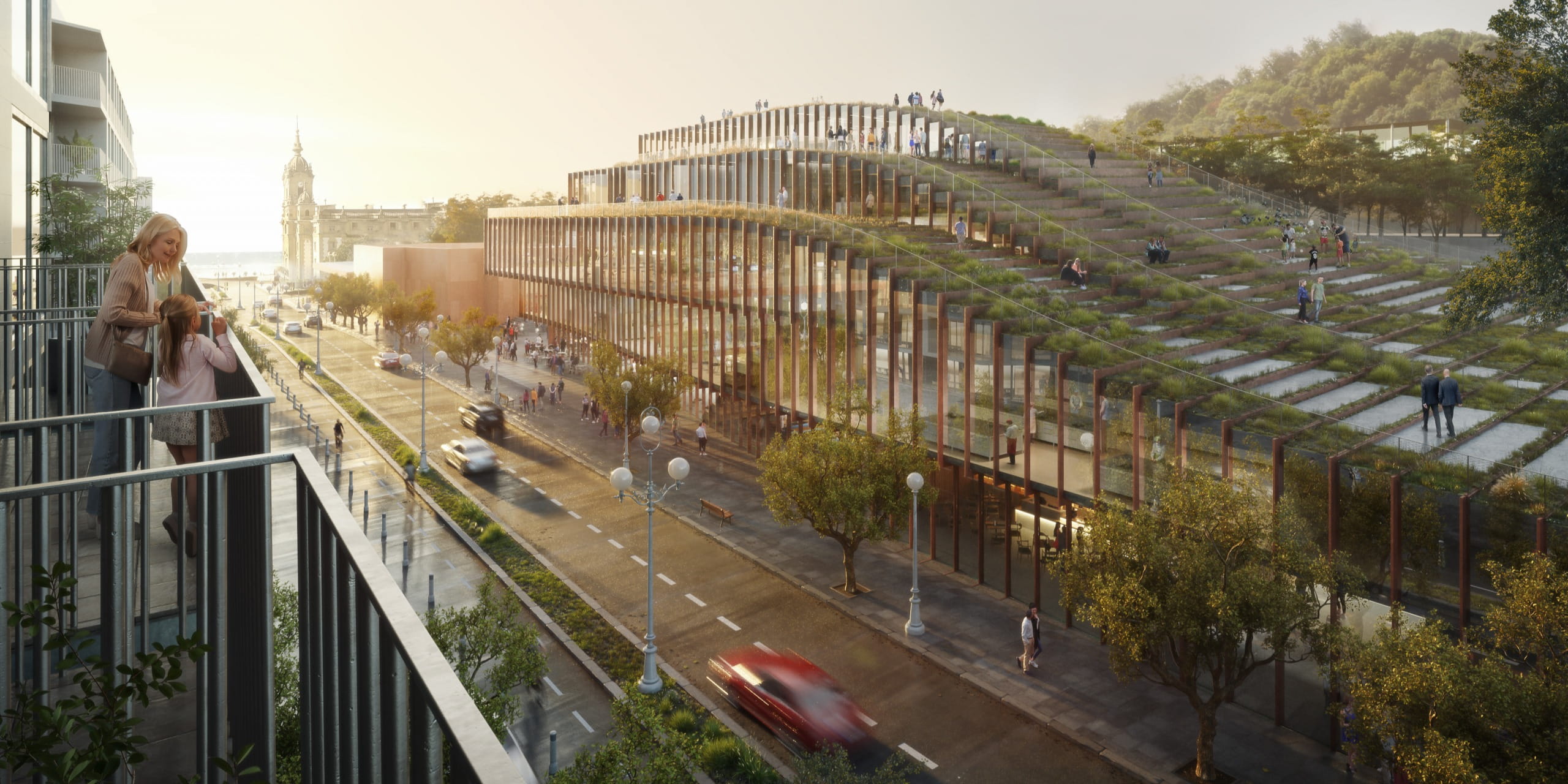 Sinuous green rooftops is the BIG’s winning entry for the new Gastronomy Open Ecosystem (GOe) in Spain