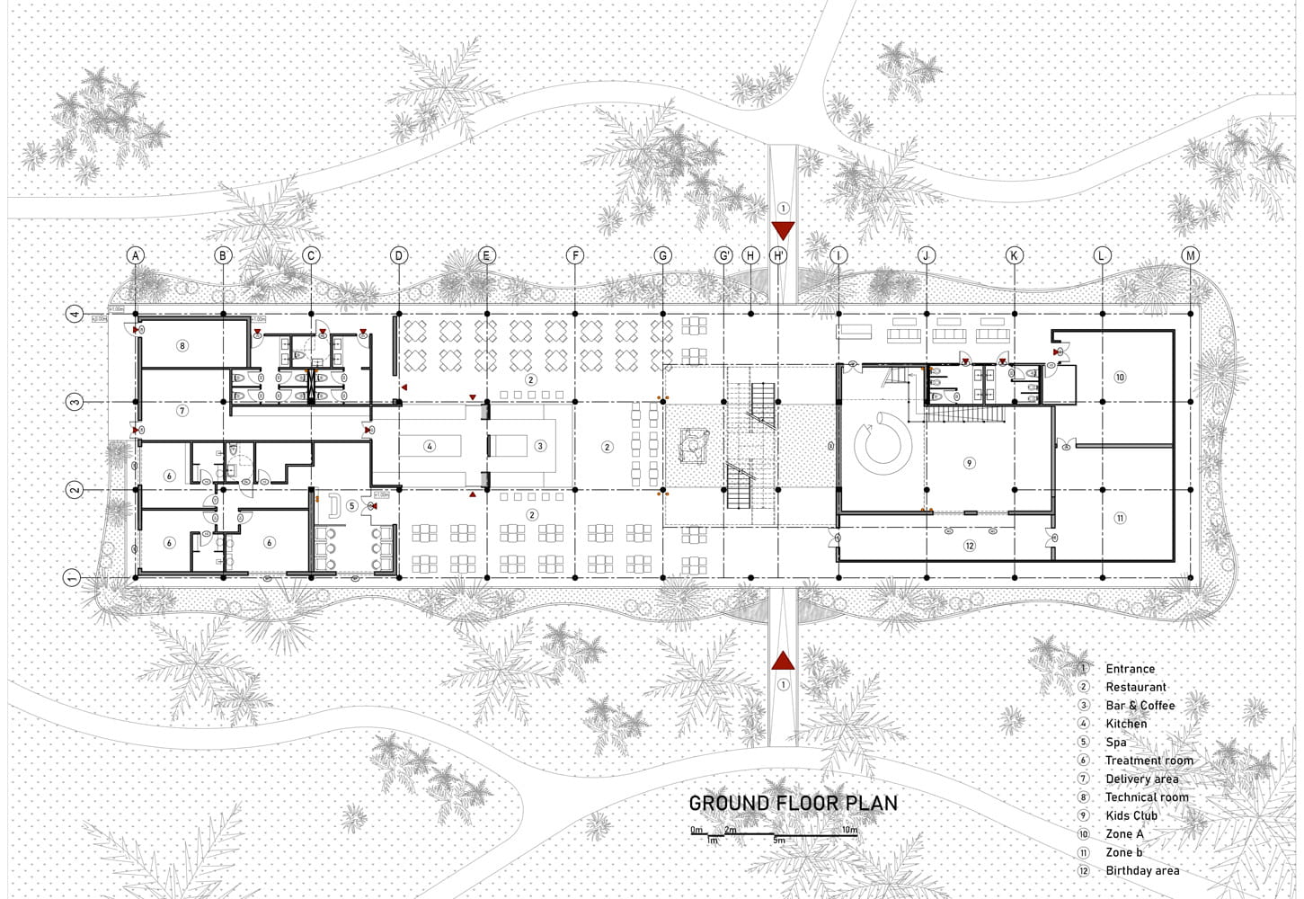 Coconut Club floor plan in Phnom Penh by T3 Architects